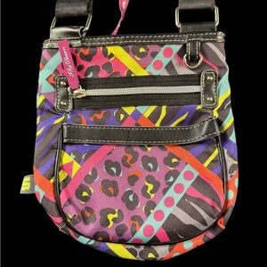 Lily Bloom Crossbody Bag With Colorful Geometric And Leopard Print